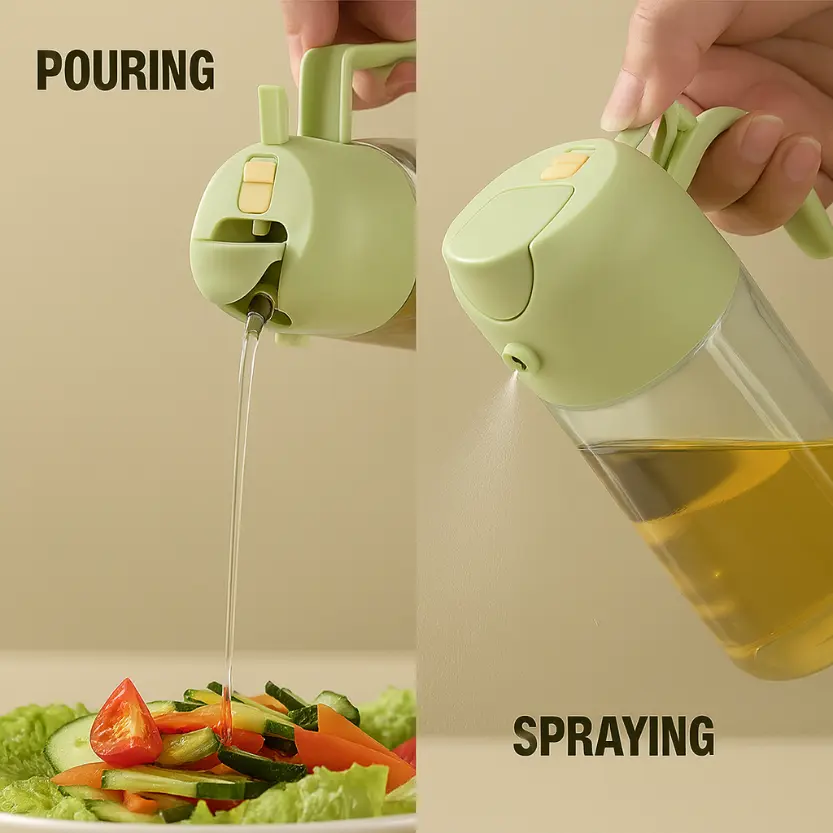 DualFlow Oil Dispenser & Sprayer – 500 ml